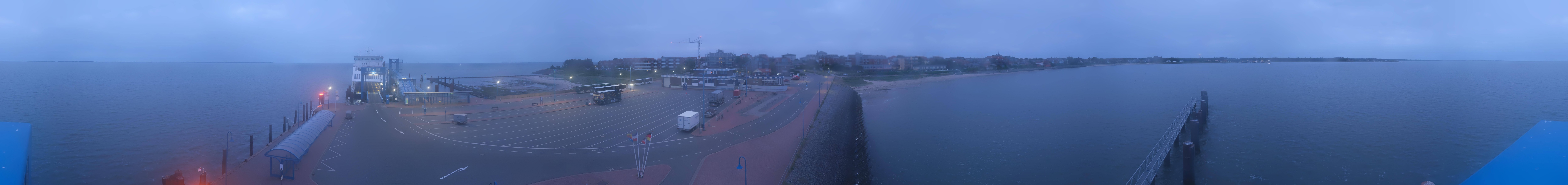 Archived image Webcam Amrum Island - Ferry dock Wittdün