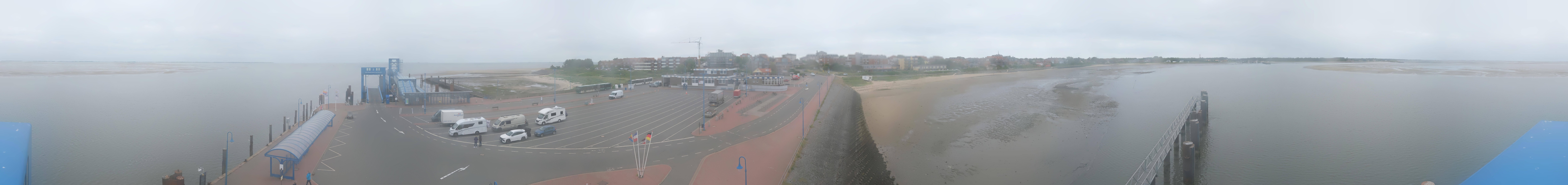 Archived image Webcam Amrum Island - Ferry dock Wittdün