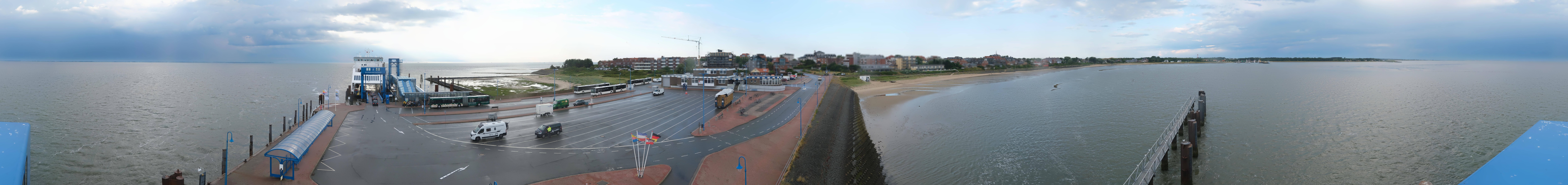 Archived image Webcam Amrum Island - Ferry dock Wittdün