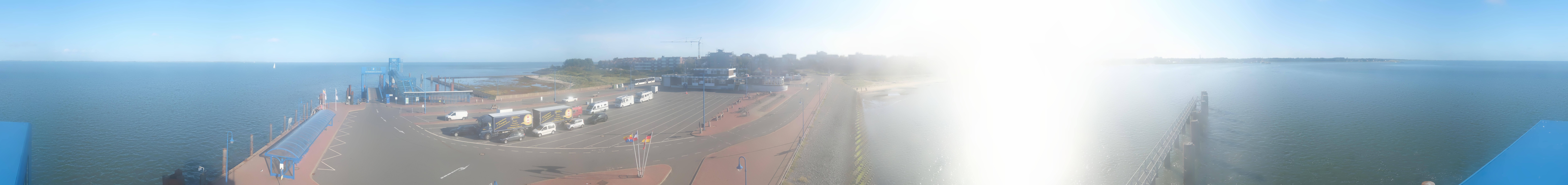 Archived image Webcam Amrum Island - Ferry dock Wittdün