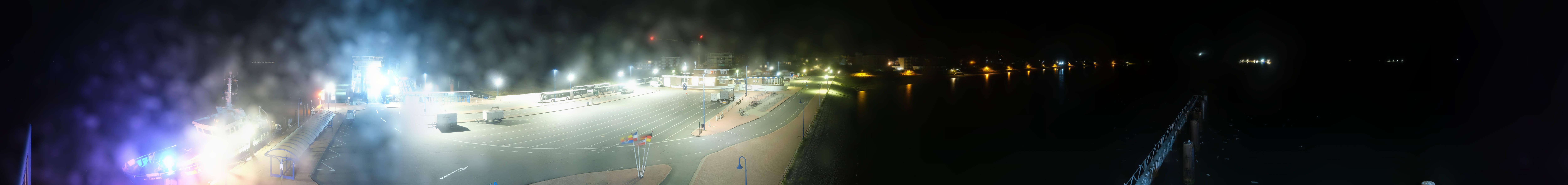 Archived image Webcam Amrum Island - Ferry dock Wittdün