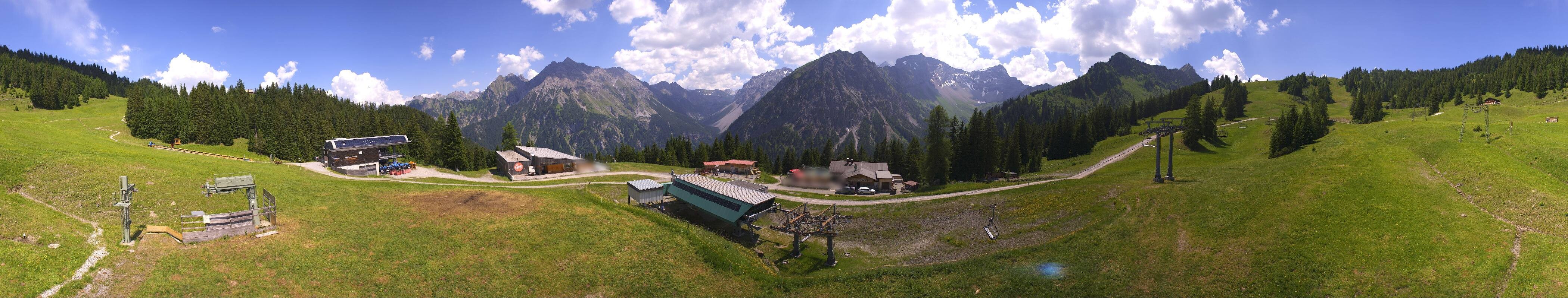 Archived image Webcam Brandnertal Valley - Top Station Palüd