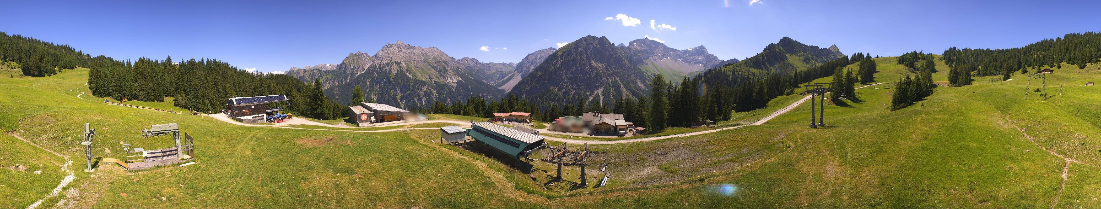 Archived image Webcam Brandnertal Valley - Top Station Palüd