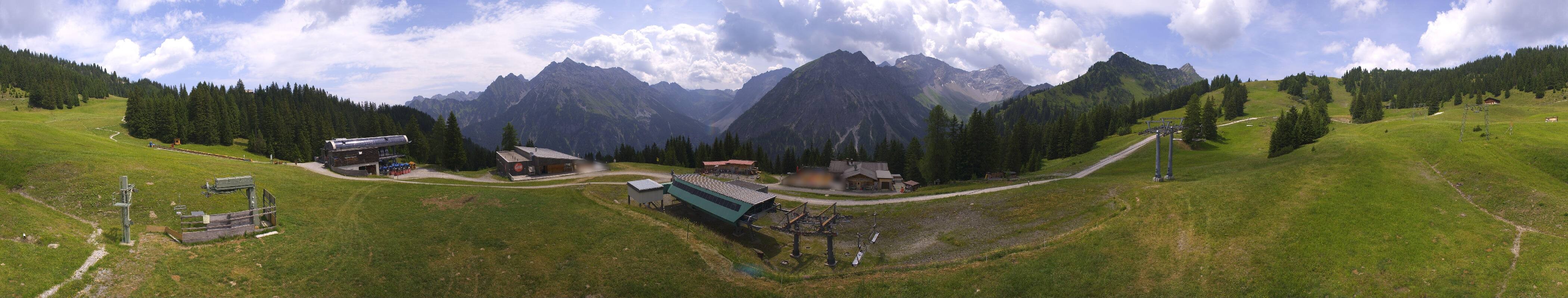 Archived image Webcam Brandnertal Valley - Top Station Palüd
