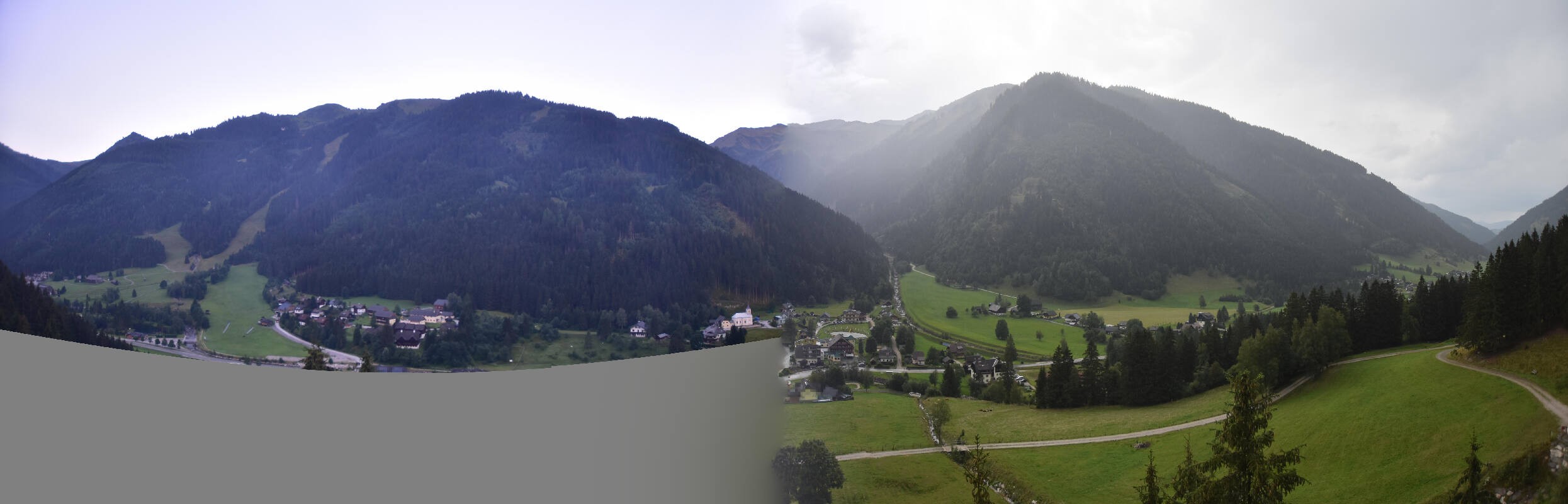 Archiv Foto Webcam Donnersbachwald - Blick zur Riesneralm
