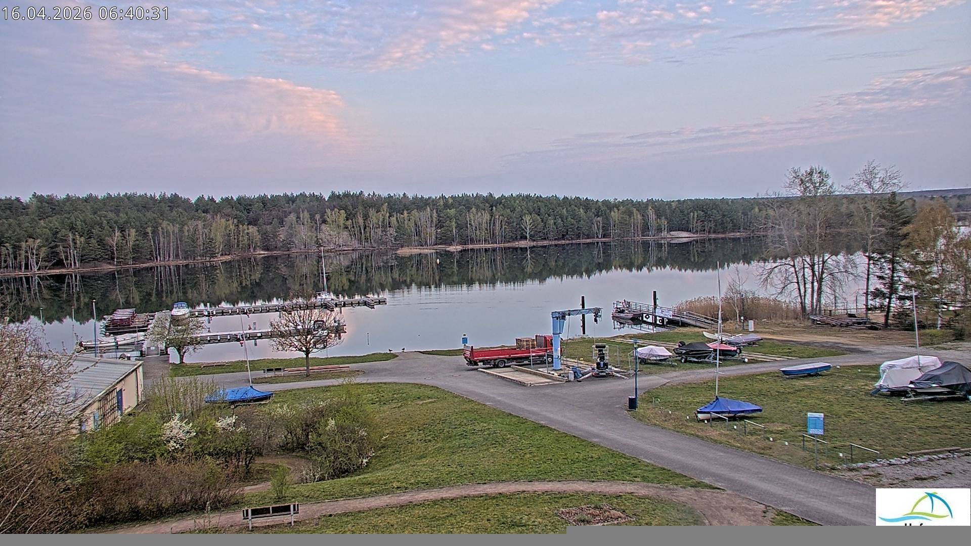 Archived image Webcam Lake Senftenberg - Camping