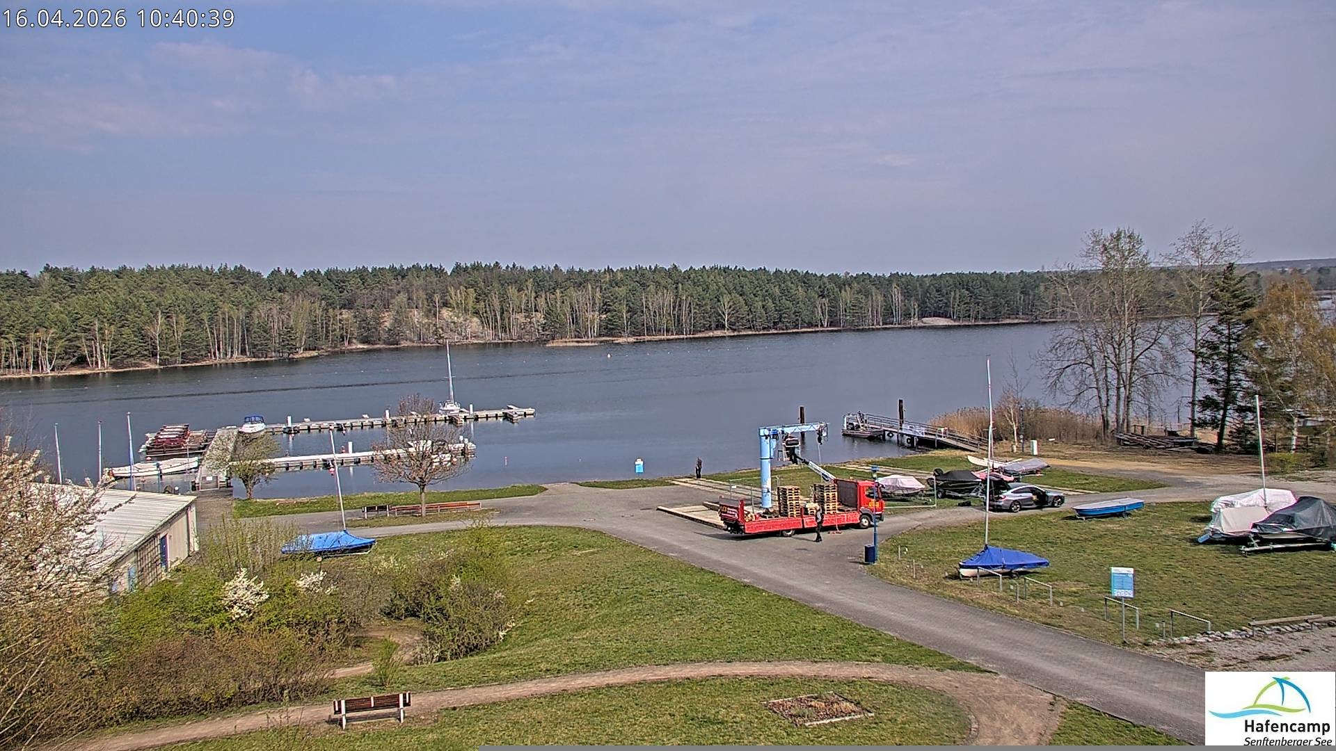 Archived image Webcam Lake Senftenberg - Camping