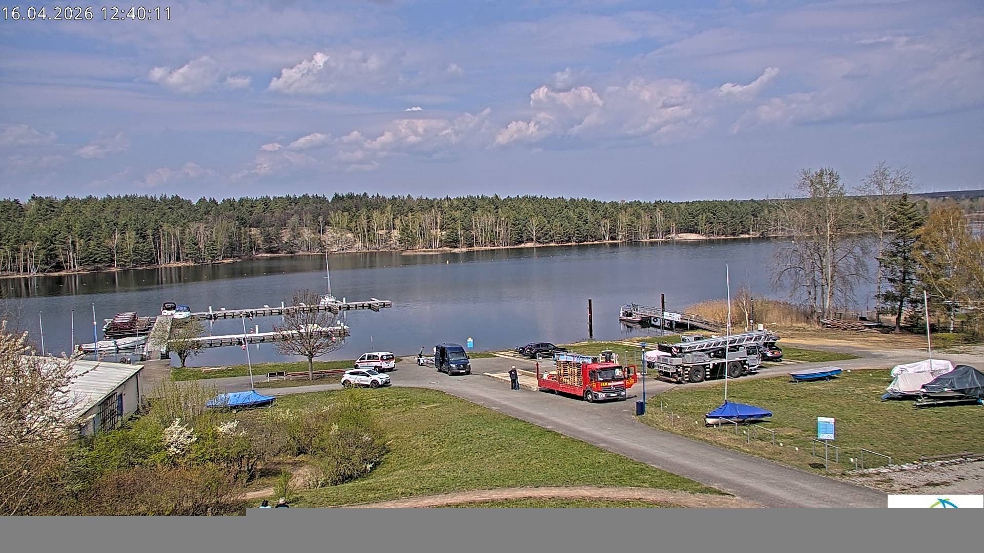 Archived image Webcam Lake Senftenberg - Camping