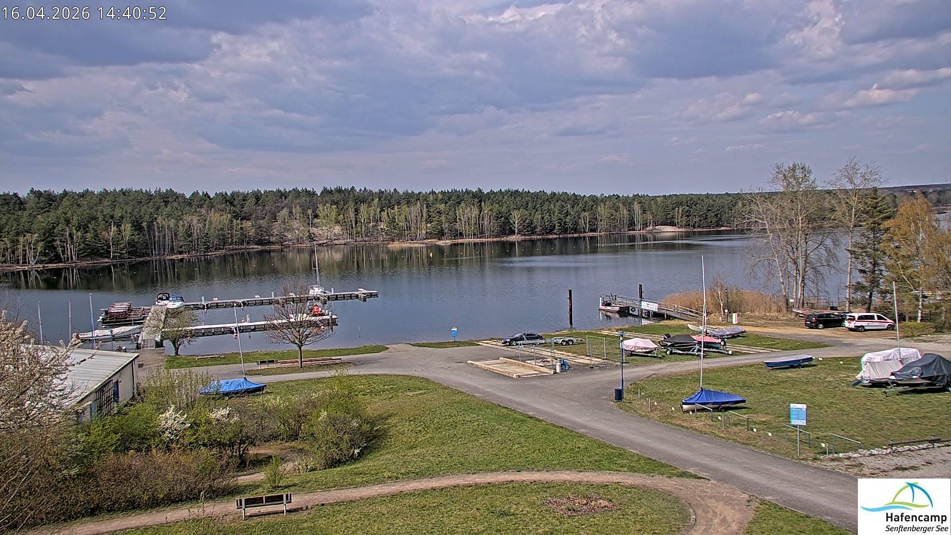 Archived image Webcam Lake Senftenberg - Camping