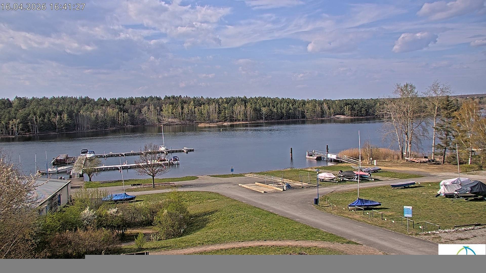 Archived image Webcam Lake Senftenberg - Camping