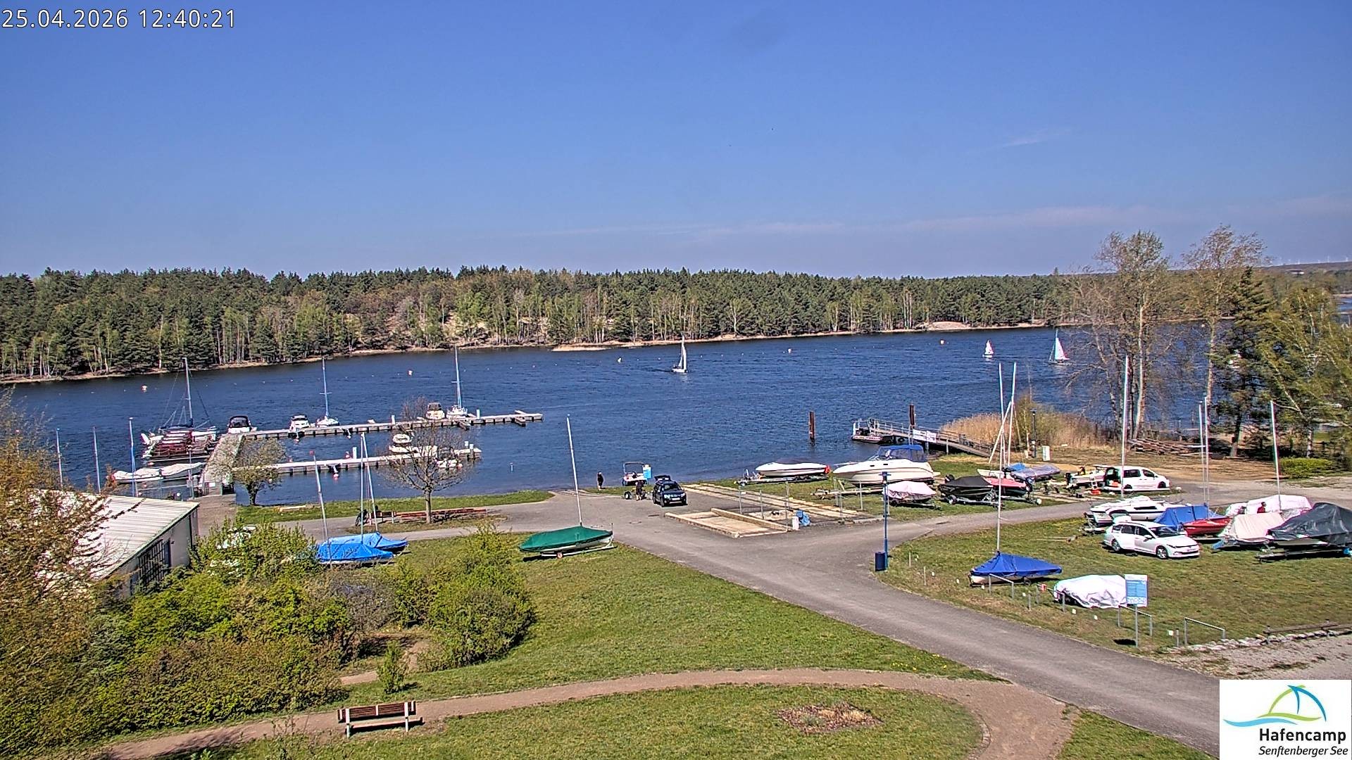 Archived image Webcam Lake Senftenberg - Camping