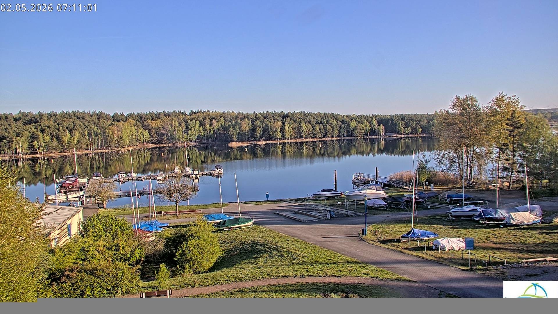 Archived image Webcam Lake Senftenberg - Camping