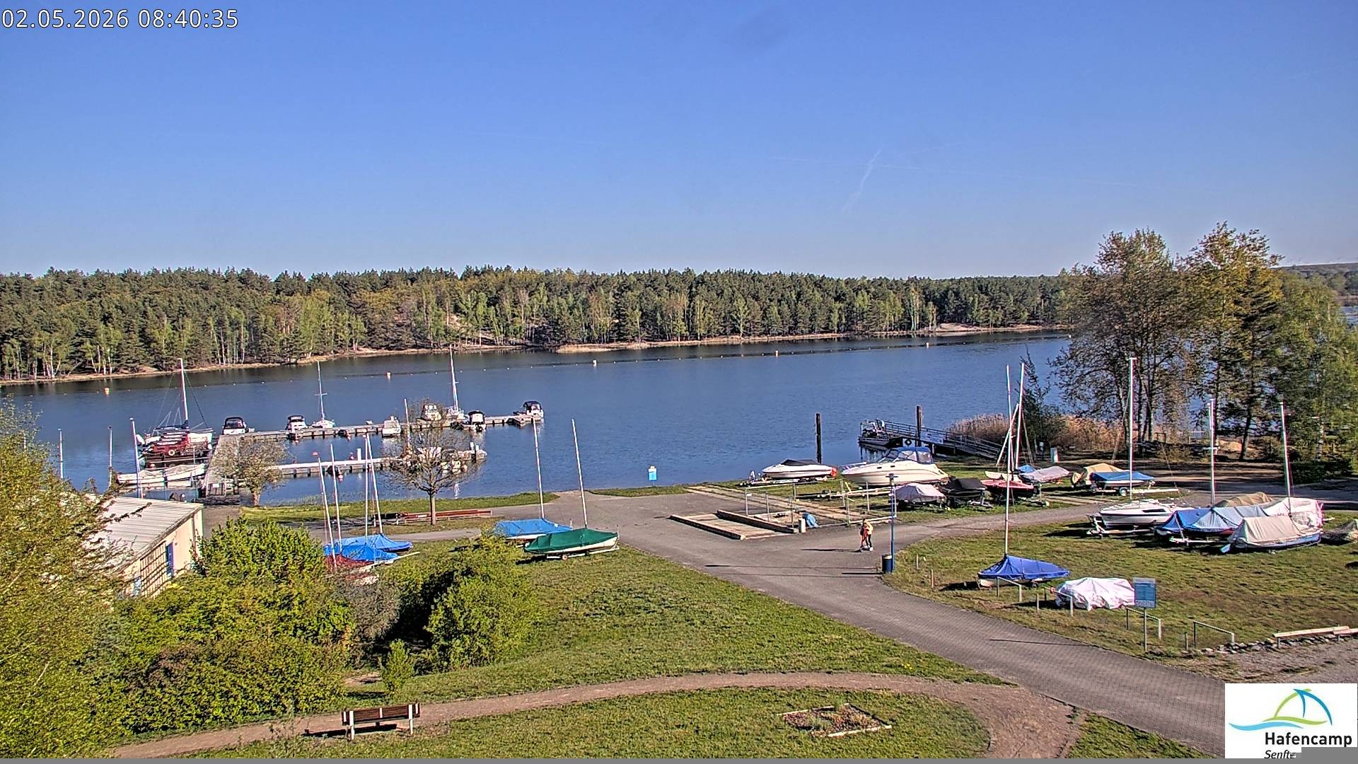 Archived image Webcam Lake Senftenberg - Camping