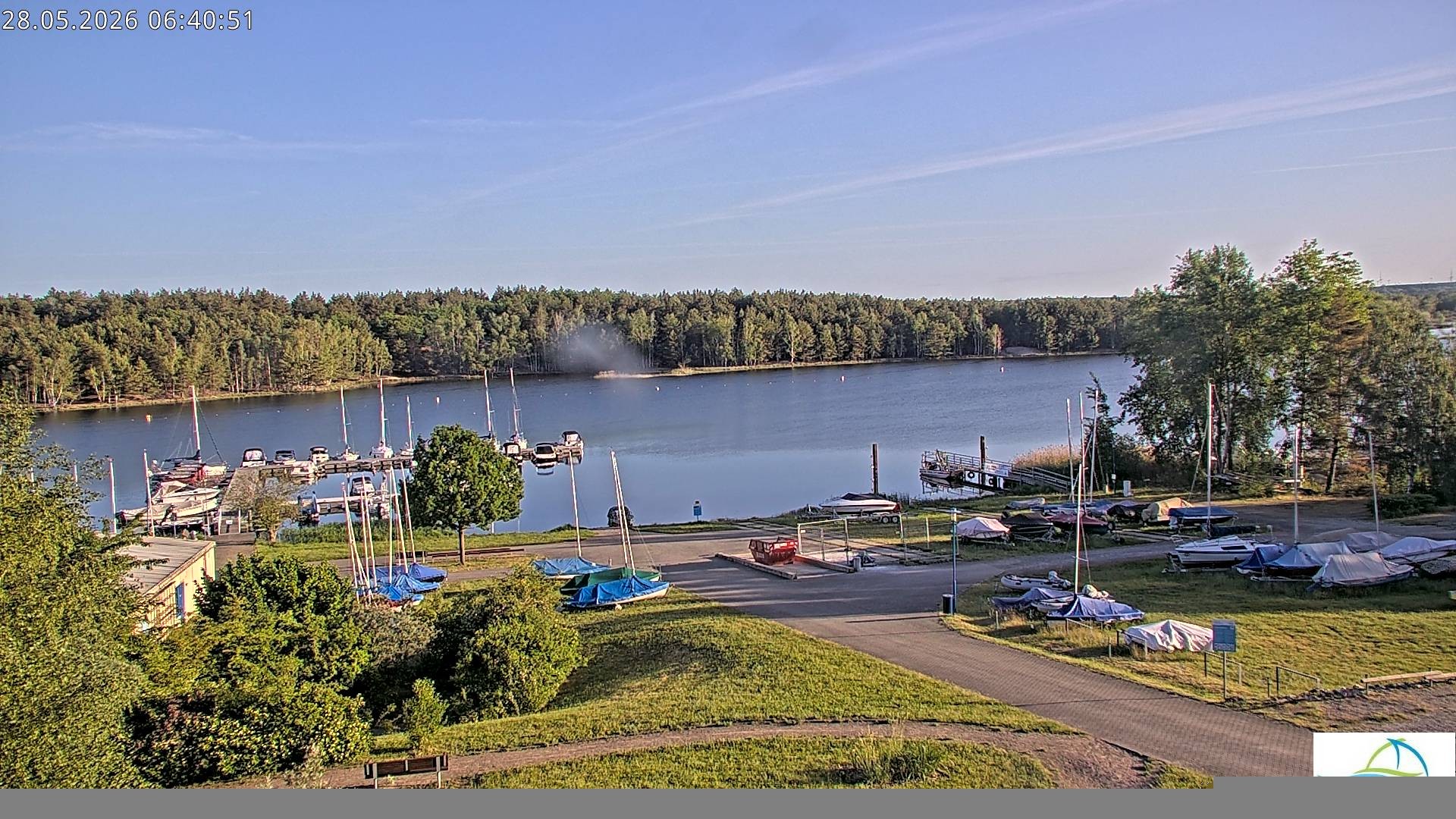 Archived image Webcam Lake Senftenberg - Camping