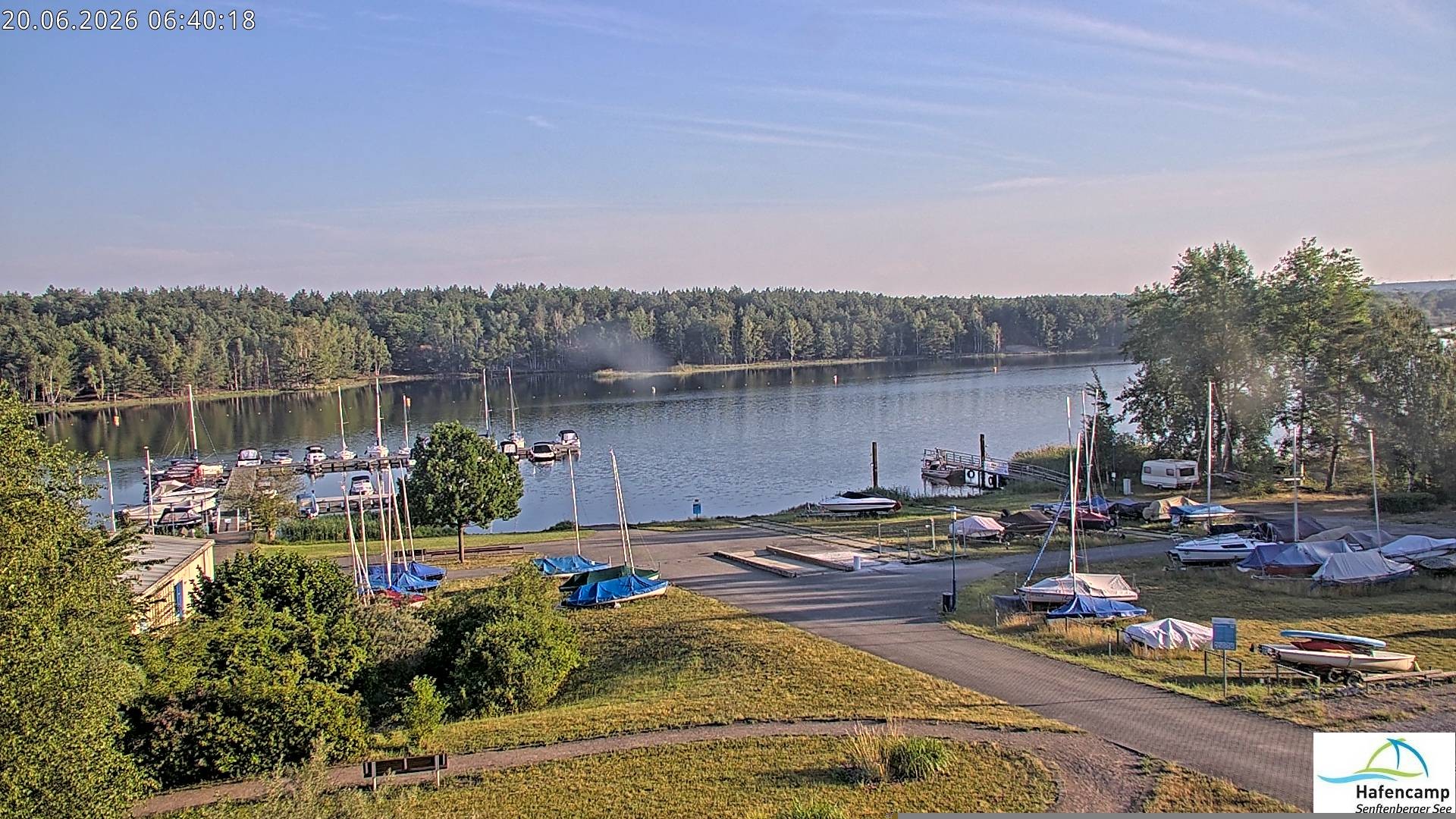 Archived image Webcam Lake Senftenberg - Camping