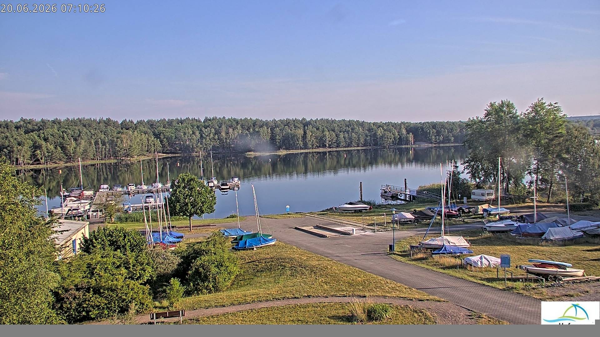 Archived image Webcam Lake Senftenberg - Camping