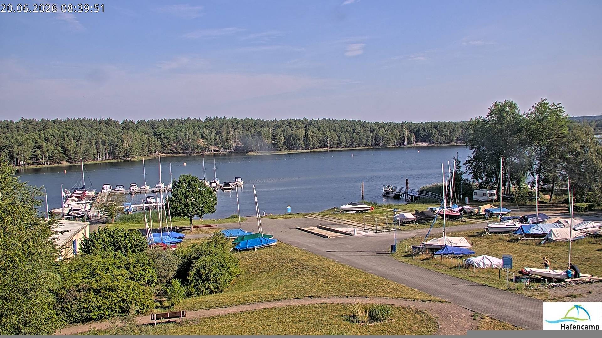 Archived image Webcam Lake Senftenberg - Camping