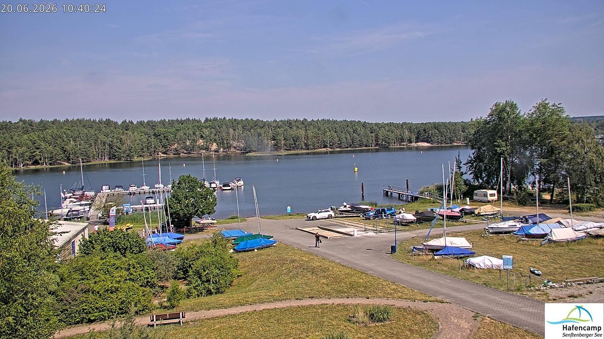 Archived image Webcam Lake Senftenberg - Camping