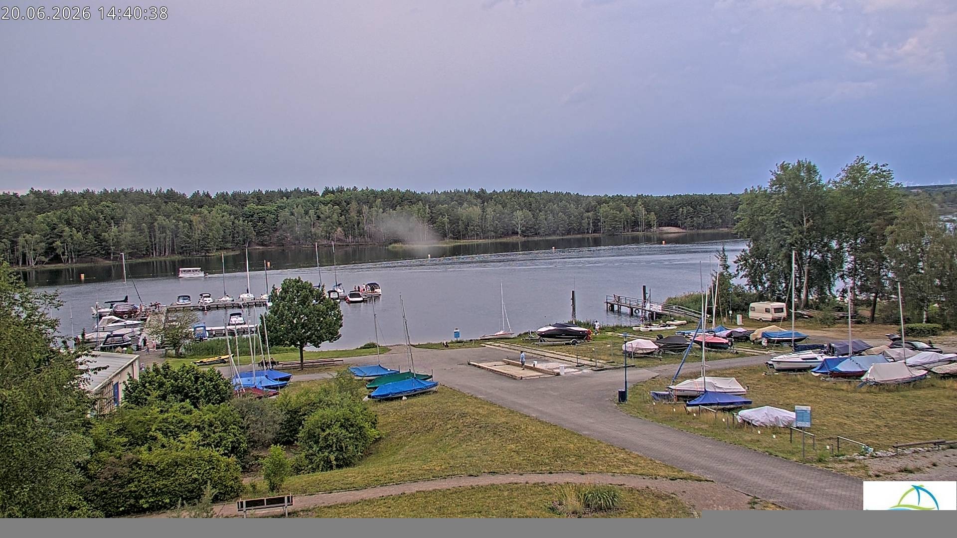 Archived image Webcam Lake Senftenberg - Camping