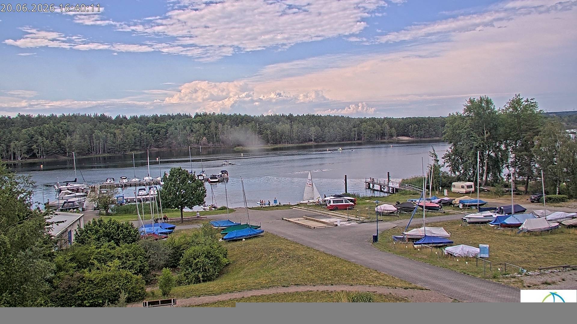 Archived image Webcam Lake Senftenberg - Camping