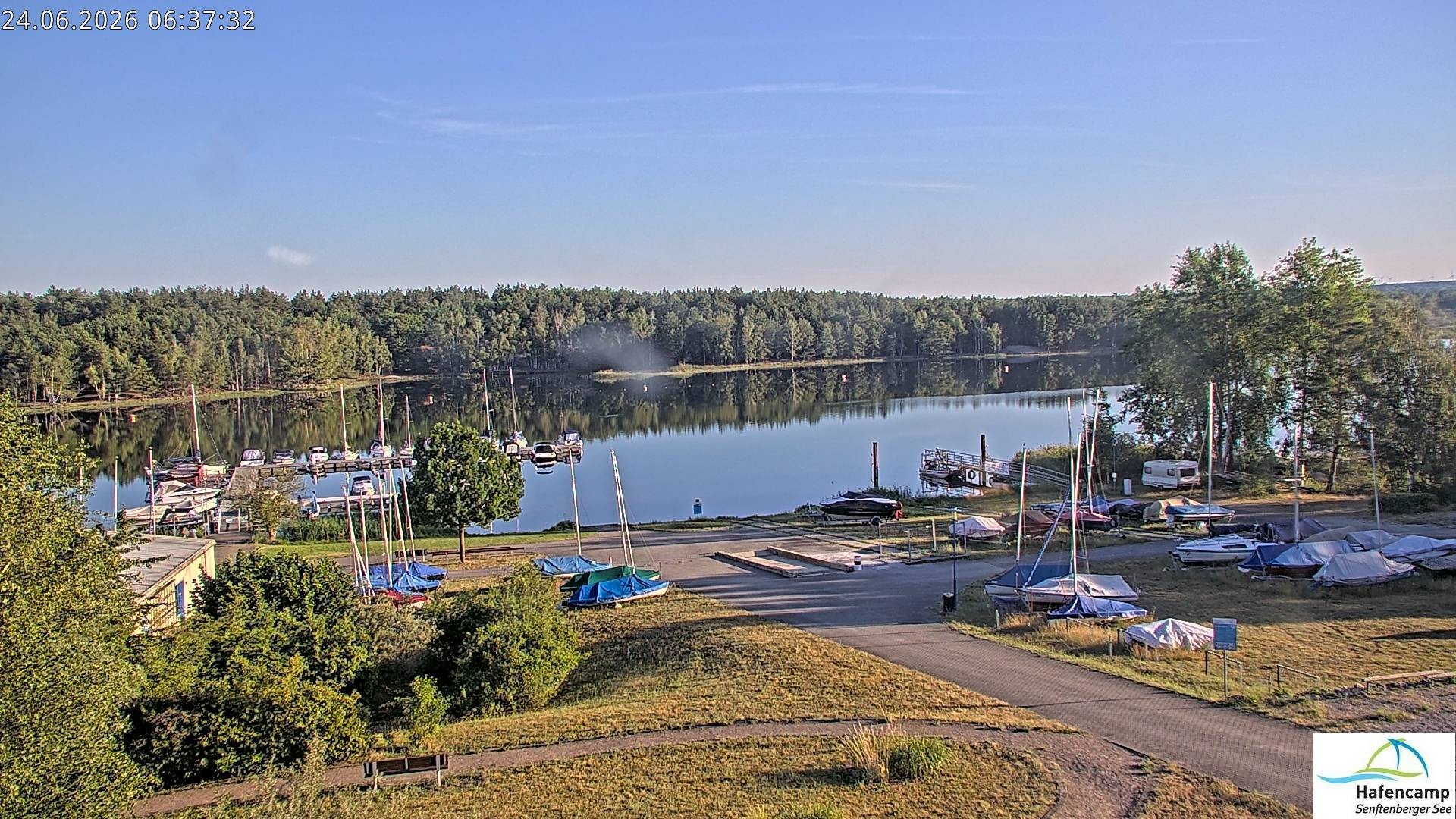 Archiv Foto Webcam Senftenberger See - Hafencamp