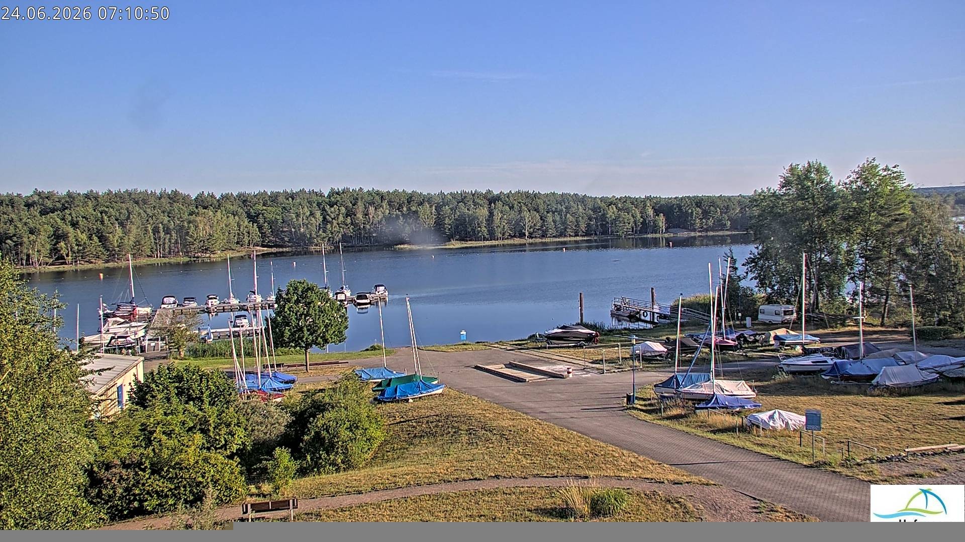 Archiv Foto Webcam Senftenberger See - Hafencamp