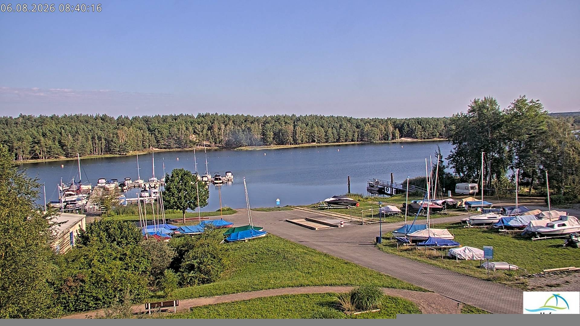 Archived image Webcam Lake Senftenberg - Camping