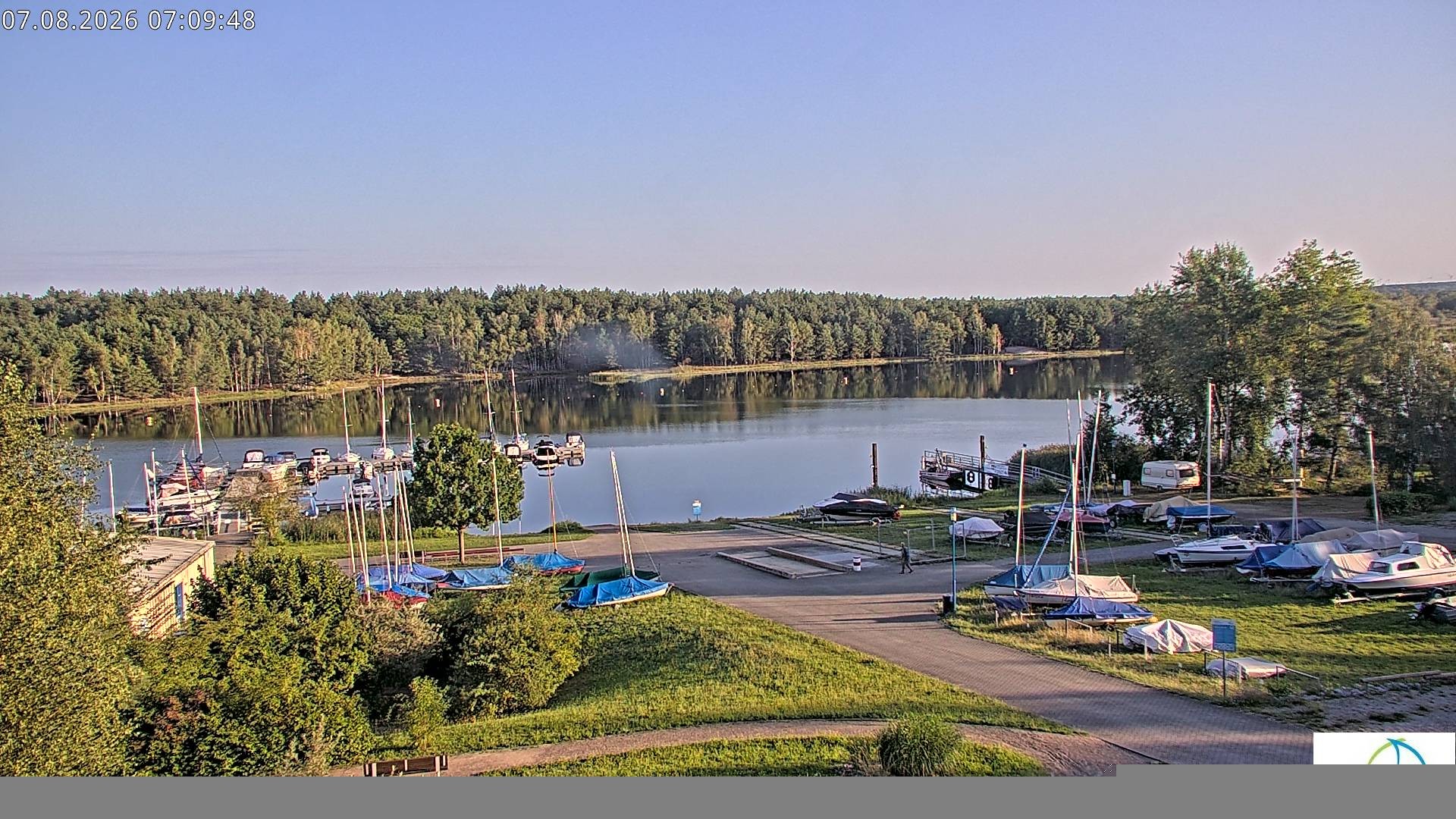 Archived image Webcam Lake Senftenberg - Camping