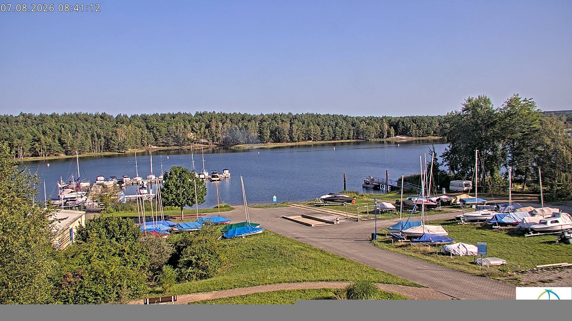 Archived image Webcam Lake Senftenberg - Camping