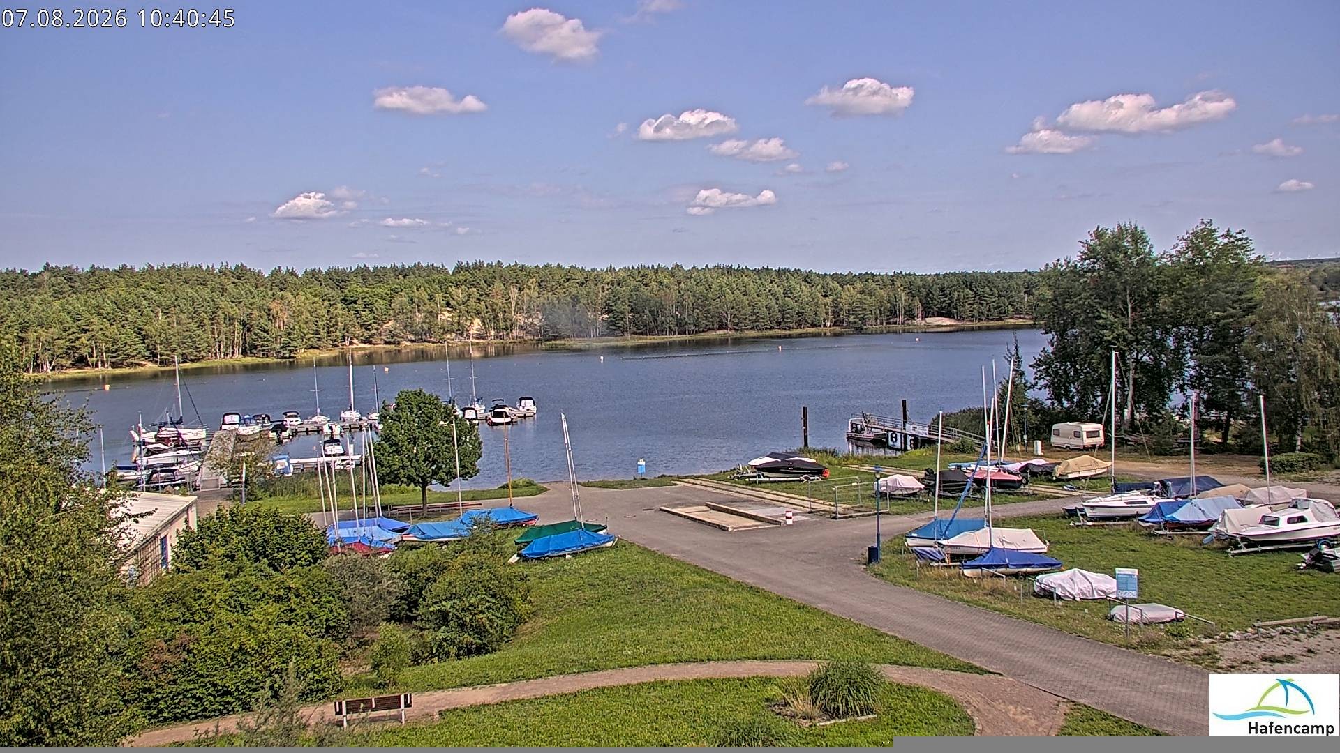 Archived image Webcam Lake Senftenberg - Camping