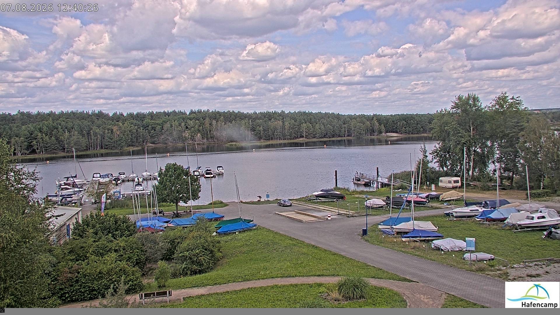 Archived image Webcam Lake Senftenberg - Camping
