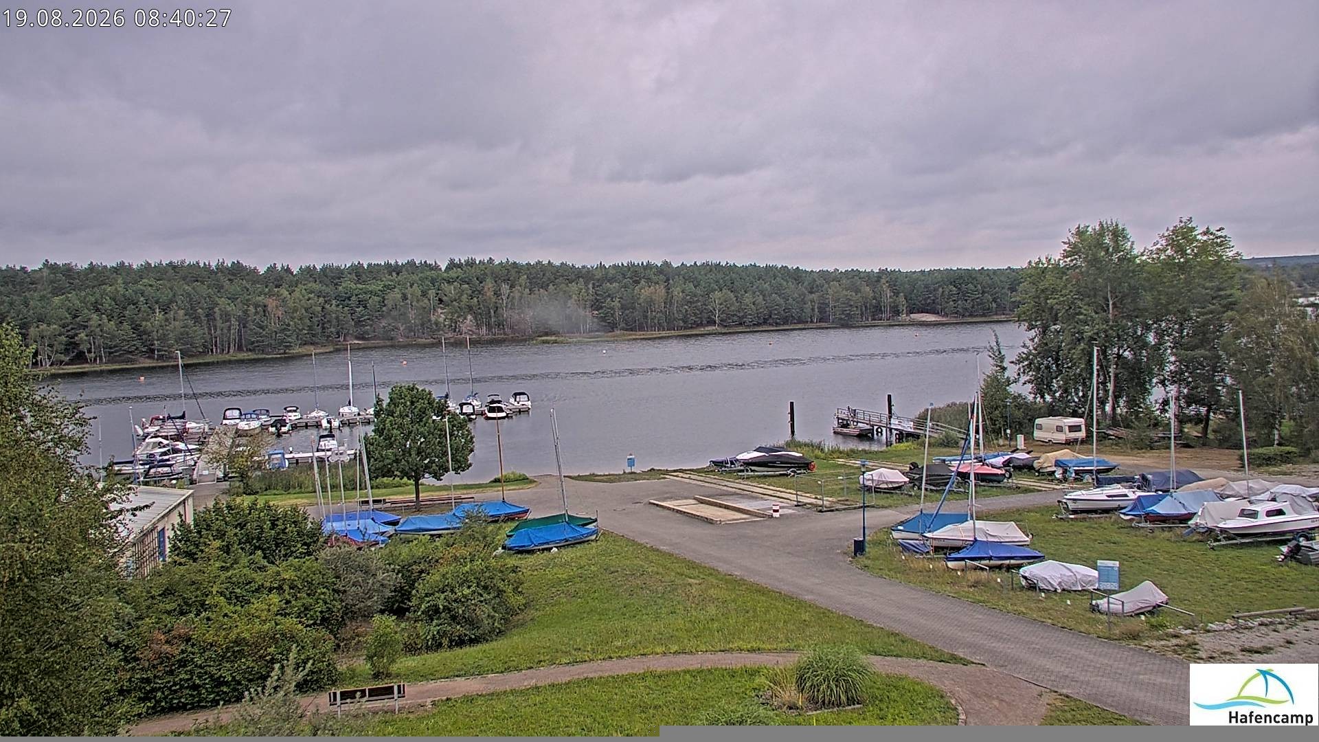Archived image Webcam Lake Senftenberg - Camping