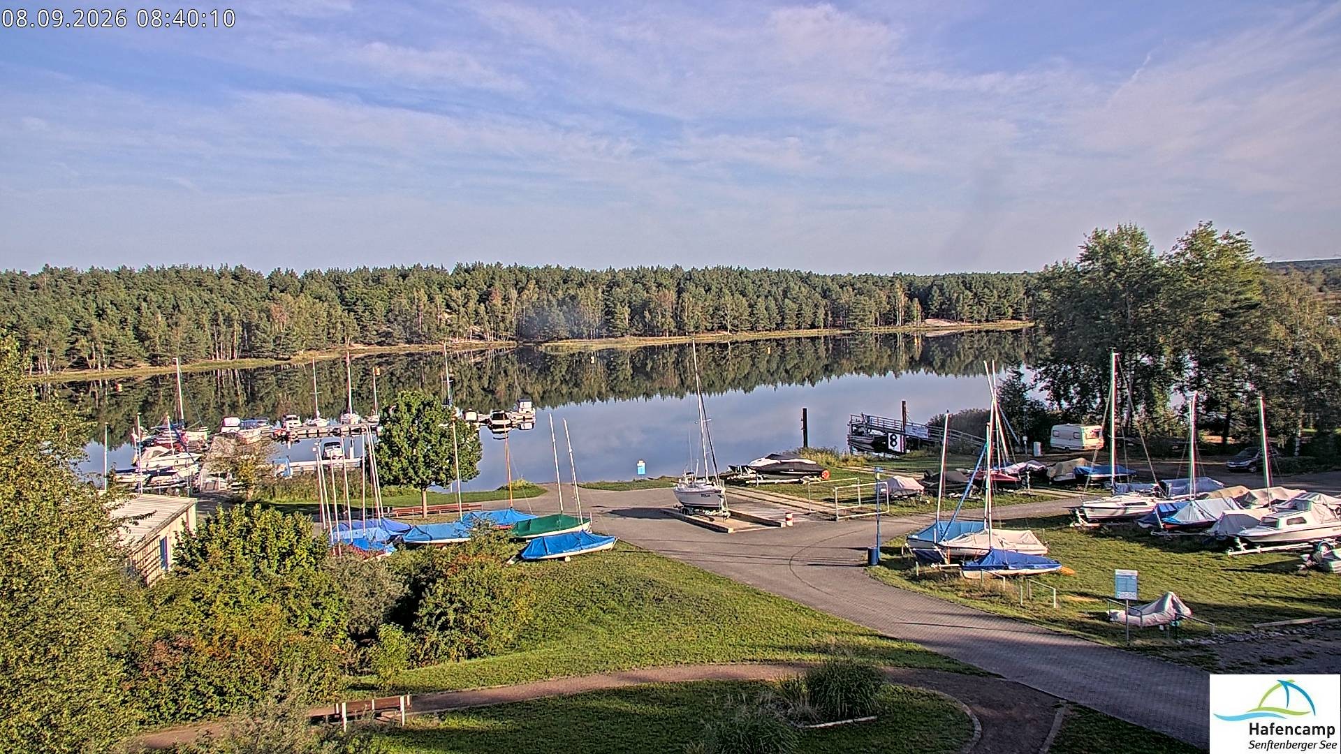 Archiv Foto Webcam Senftenberger See - Hafencamp
