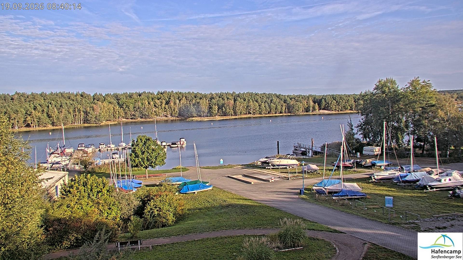 Archived image Webcam Lake Senftenberg - Camping