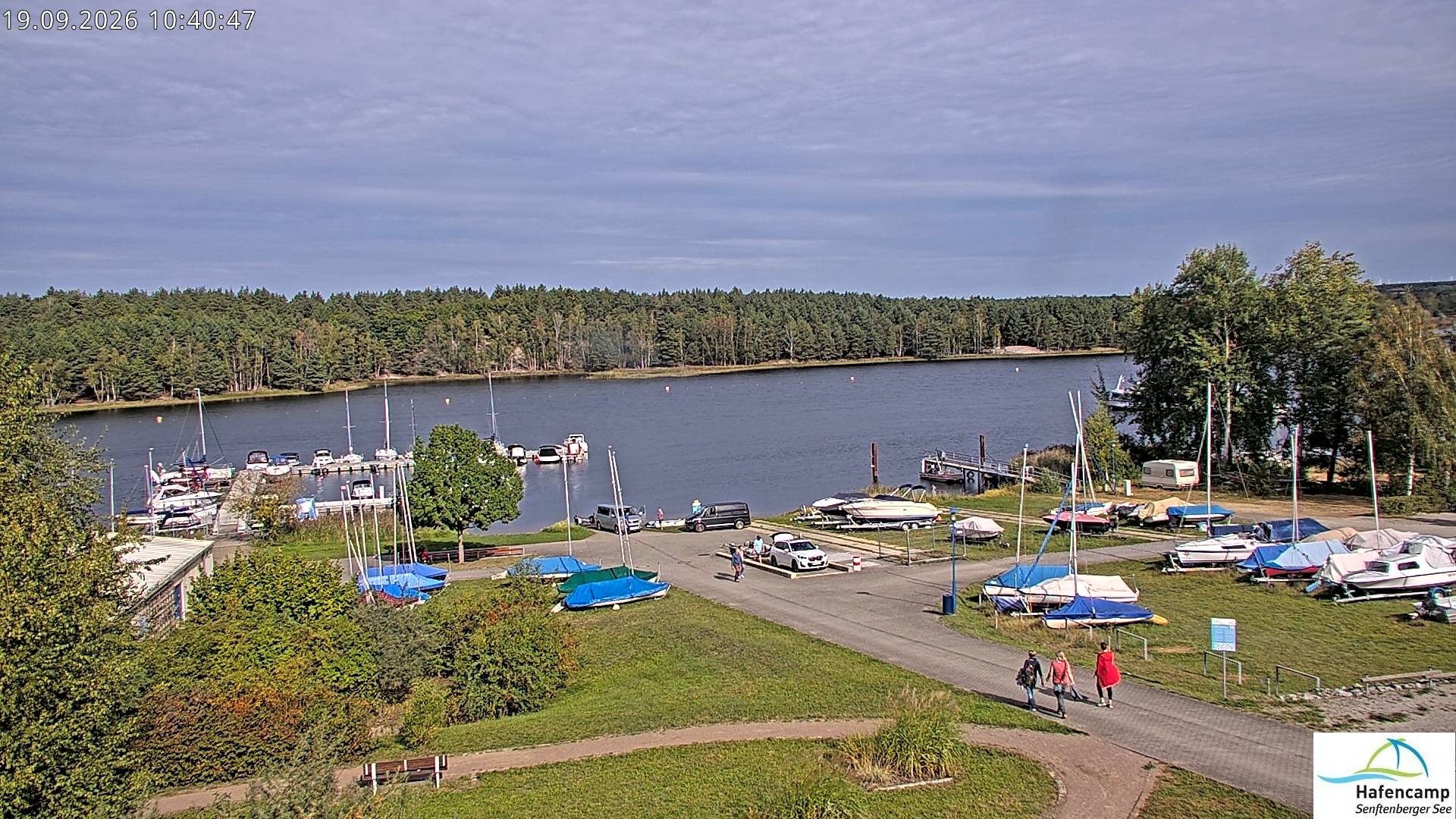 Archived image Webcam Lake Senftenberg - Camping