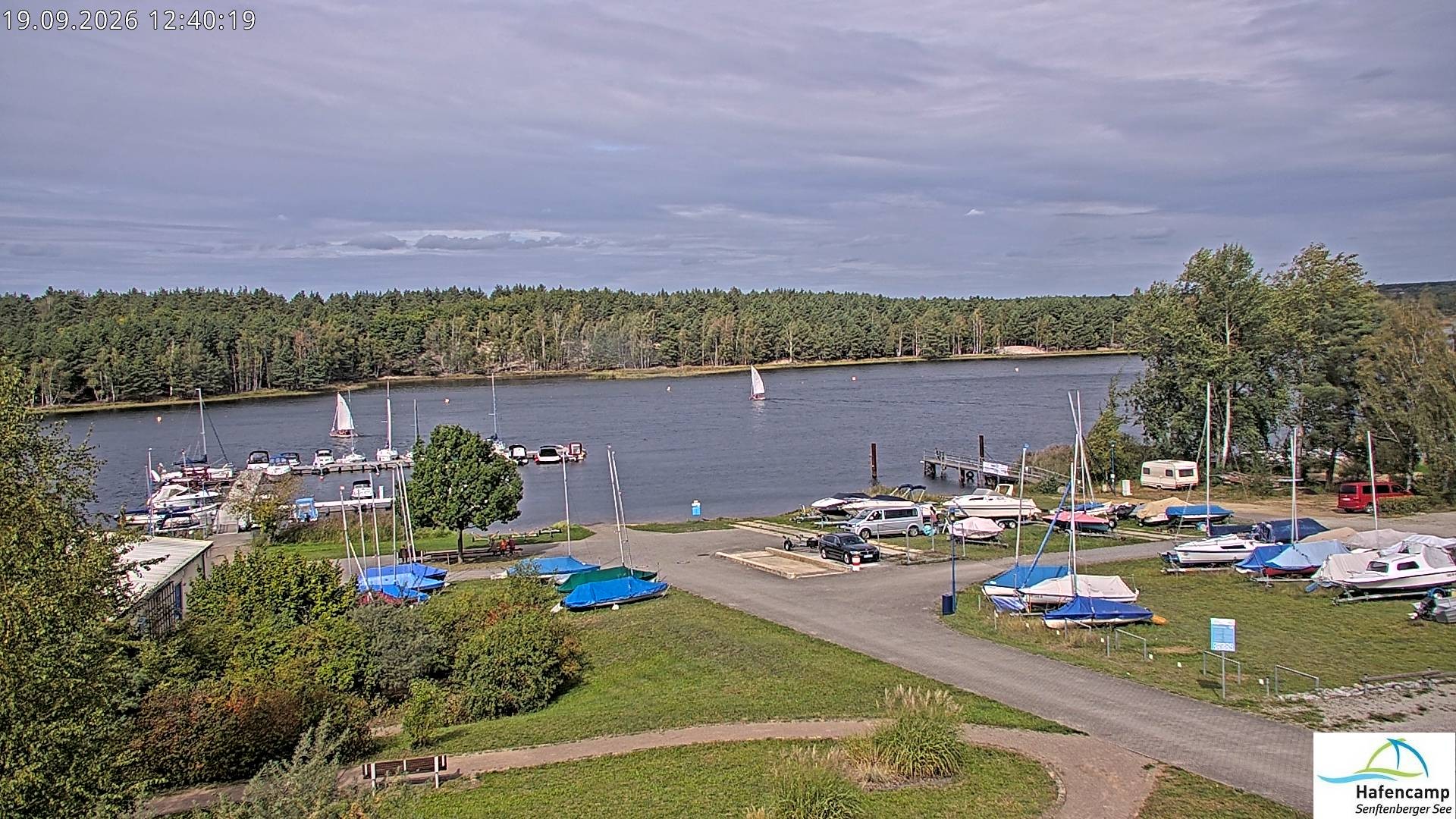 Archiv Foto Webcam Senftenberger See - Hafencamp