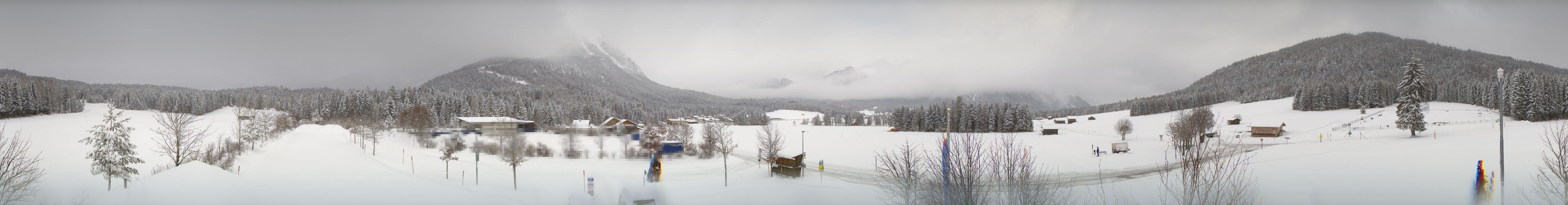 Archiv Foto Webcam Leutasch Moos - Rödlach Parkplatz