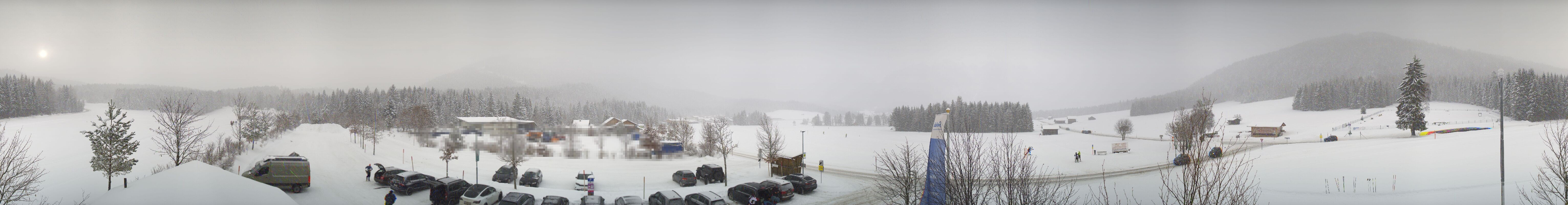 Archiv Foto Webcam Leutasch Moos - Rödlach Parkplatz