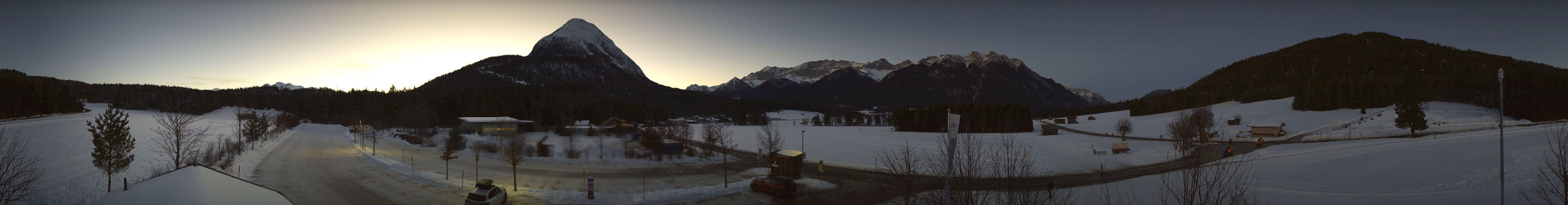 Archiv Foto Webcam Leutasch Moos - Rödlach Parkplatz