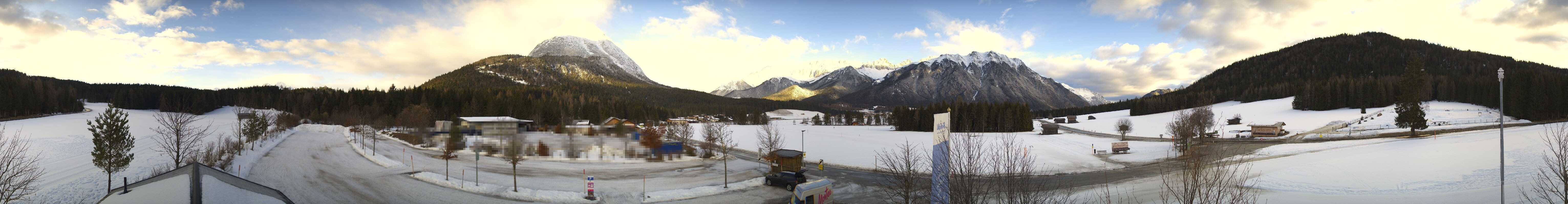 Archiv Foto Webcam Leutasch Moos - Rödlach Parkplatz