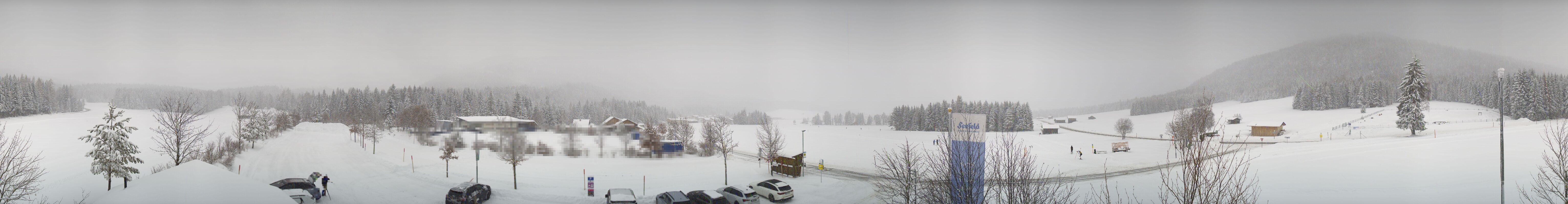 Archiv Foto Webcam Leutasch Moos - Rödlach Parkplatz