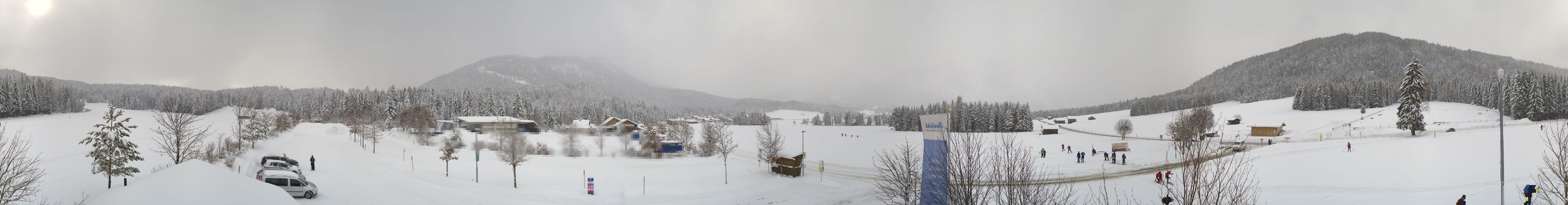 Archiv Foto Webcam Leutasch Moos - Rödlach Parkplatz