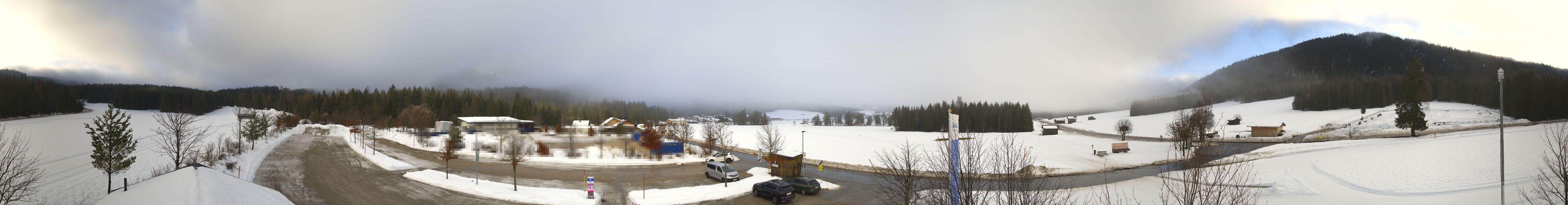 Archiv Foto Webcam Leutasch Moos - Rödlach Parkplatz