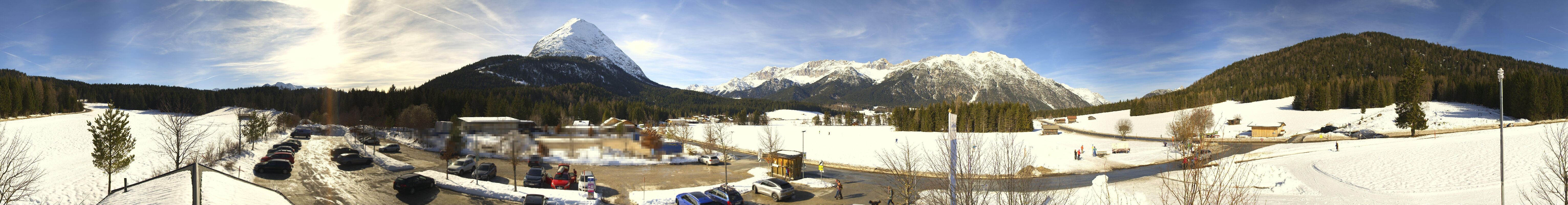 Archived image Webcam Leutasch Moos - Rödlach Parking