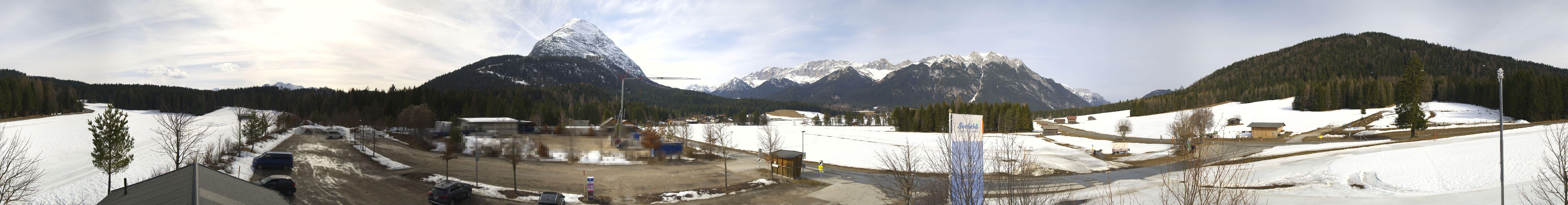 Archiv Foto Webcam Leutasch Moos - Rödlach Parkplatz