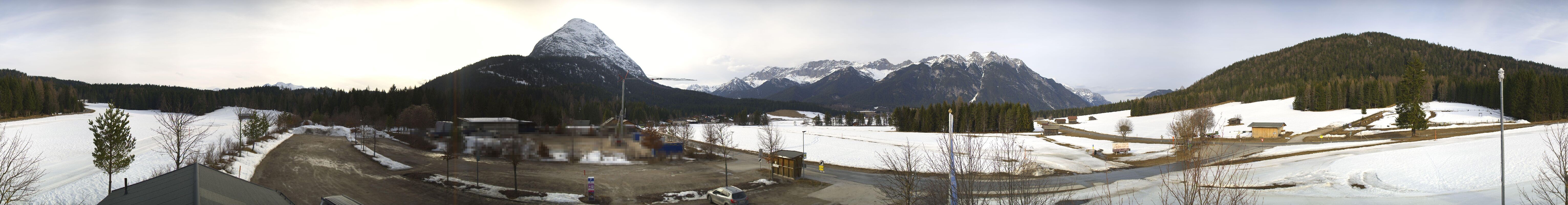 Archiv Foto Webcam Leutasch Moos - Rödlach Parkplatz