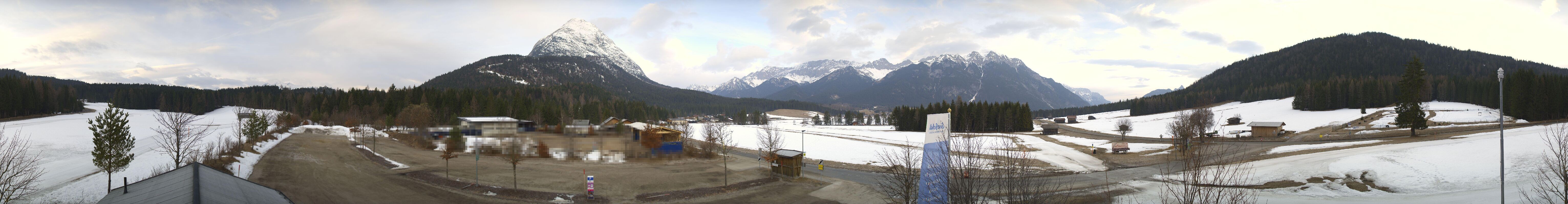 Archiv Foto Webcam Leutasch Moos - Rödlach Parkplatz