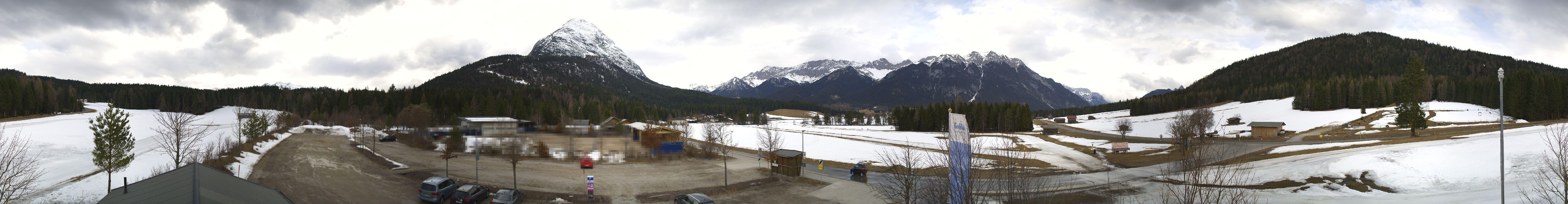 Archiv Foto Webcam Leutasch Moos - Rödlach Parkplatz