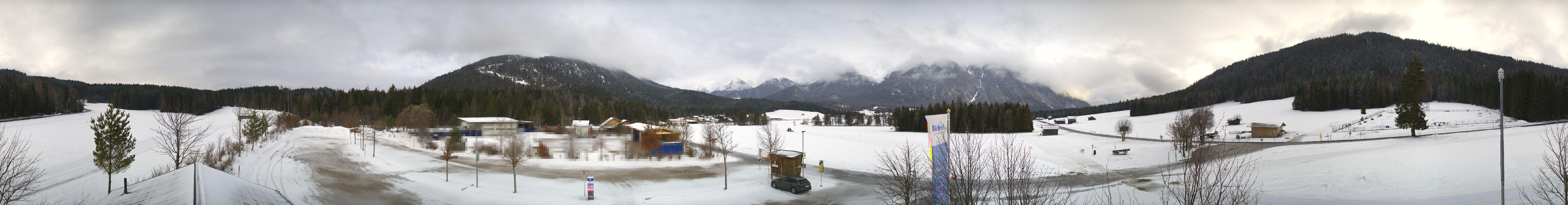 Archiv Foto Webcam Leutasch Moos - Rödlach Parkplatz