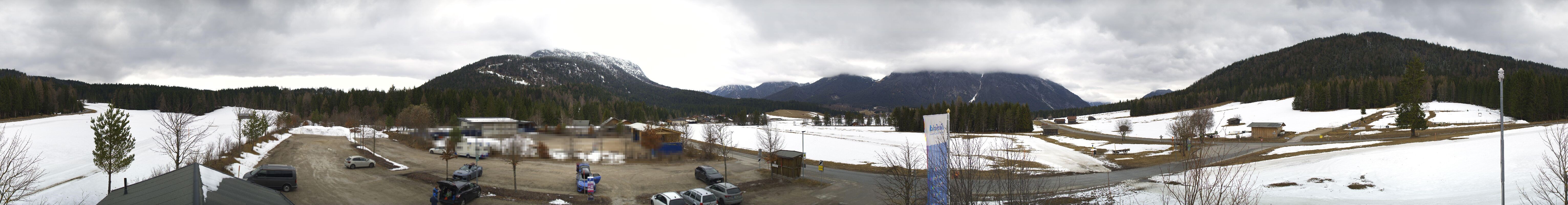 Archiv Foto Webcam Leutasch Moos - Rödlach Parkplatz